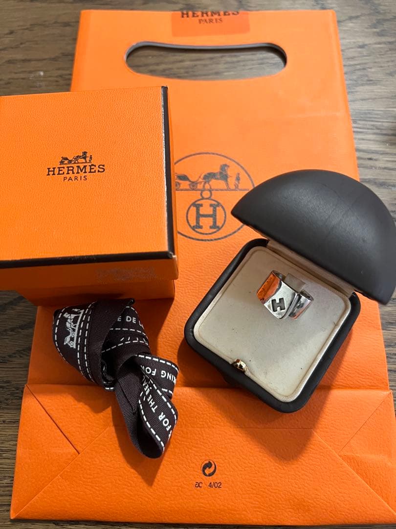 HERMÈS シルバー925 キャンディリング エルメス51 ヴィンテージ 白