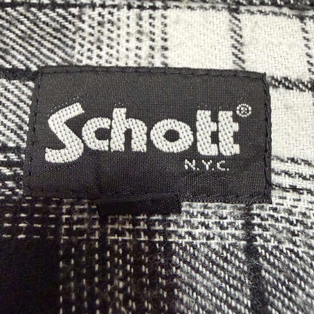 【超人気】Schott ショット ネルシャツ L チェック柄