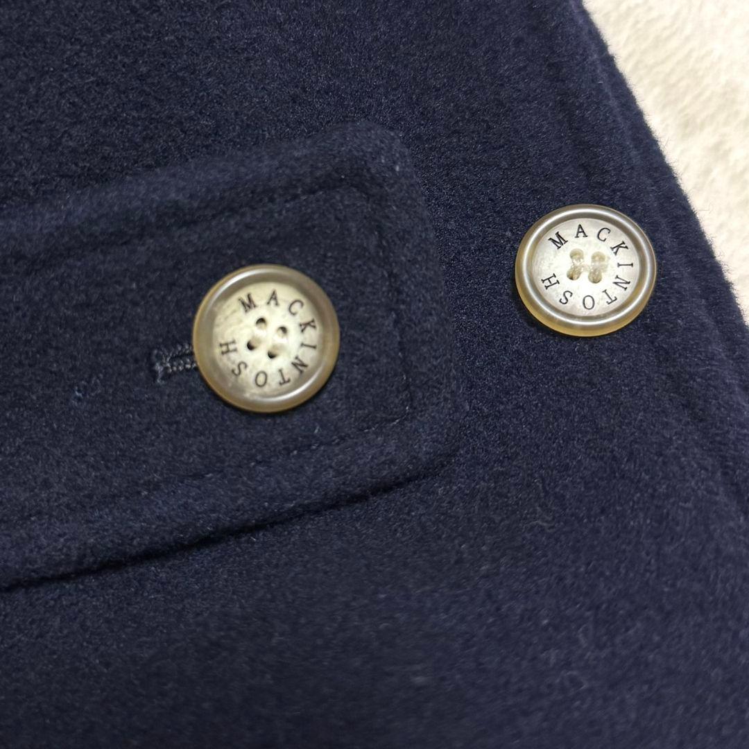 美品 マッキントッシュロンドン ダッフルコート ロング 紺 トグル