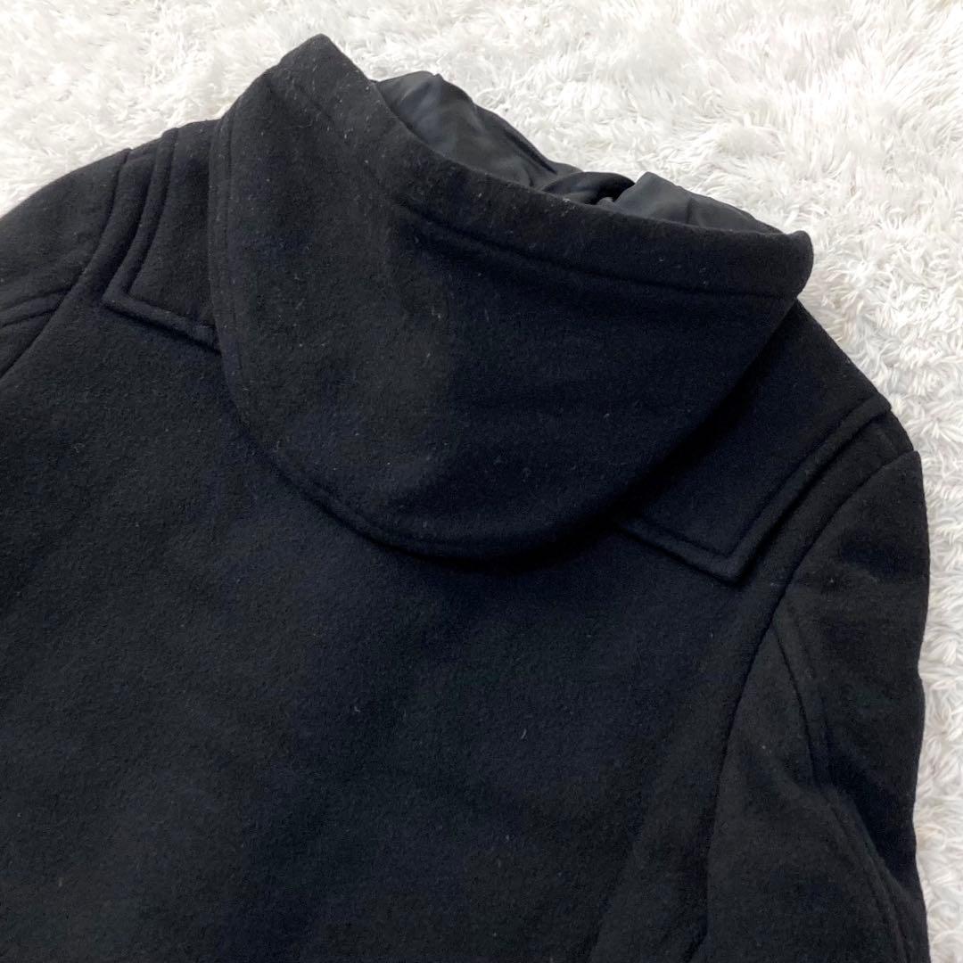 アンゴラ混 トリココムデギャルソン ダッフルコート 黒 レディース M