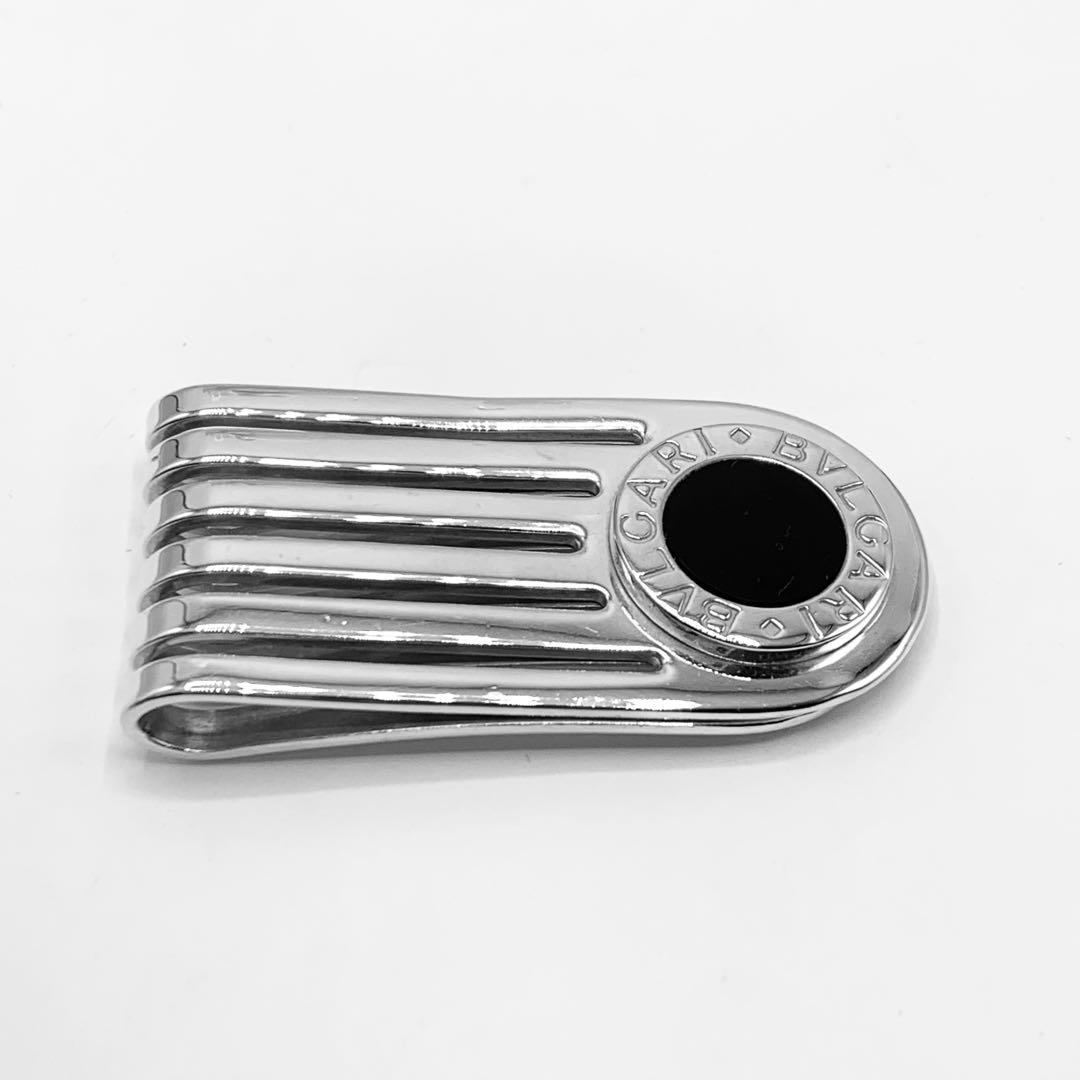 【美品】BVLGARI ブルガリ マネークリップ　925 オニキス