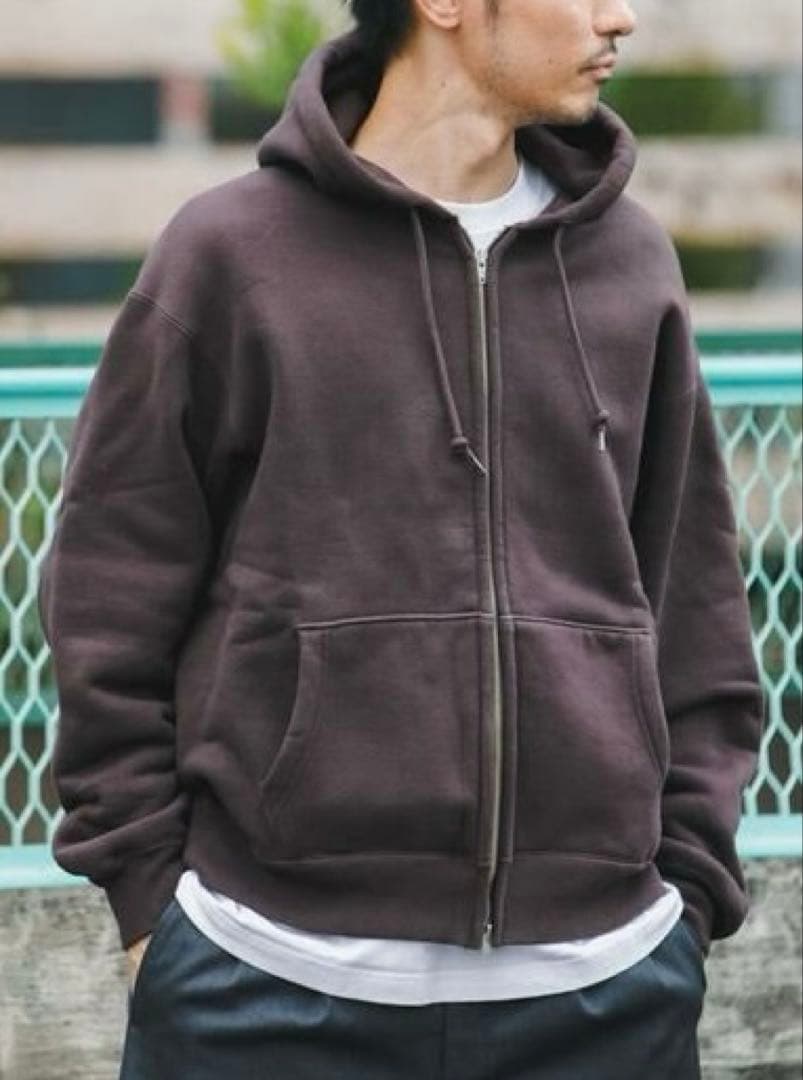 LOGIC ONE SWEAT ZIP PARKA ブラウン M