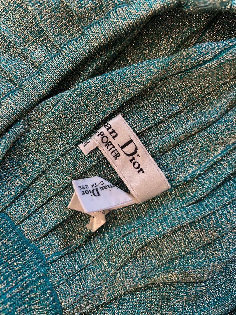 【Dior】 ターコイズ プリーツキャミソール