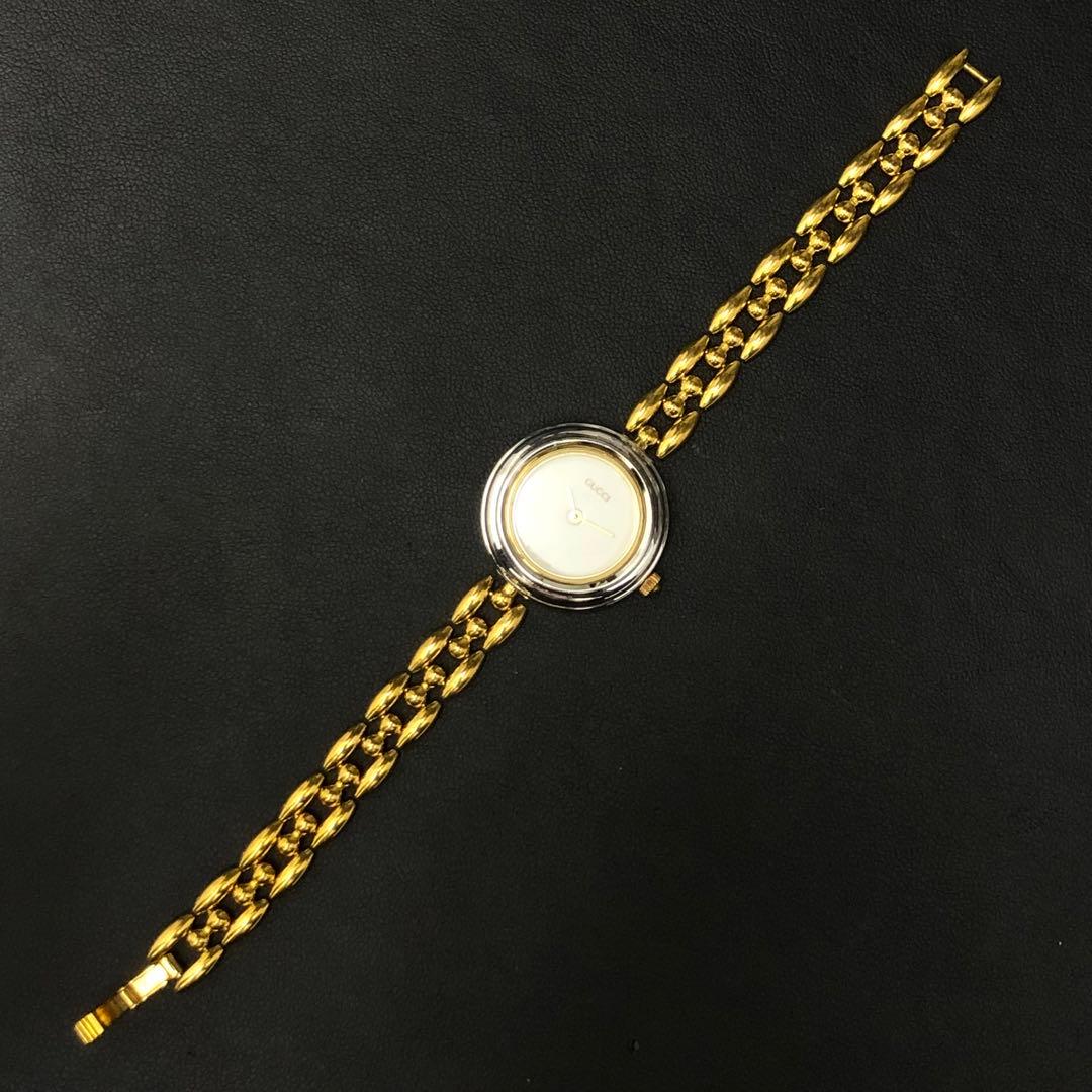 (C011417)GUCCI チェンジベゼルウォッチ レディース 11/12.2