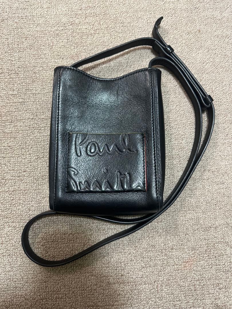 Paul Smith 黒レザーショルダーバッグ