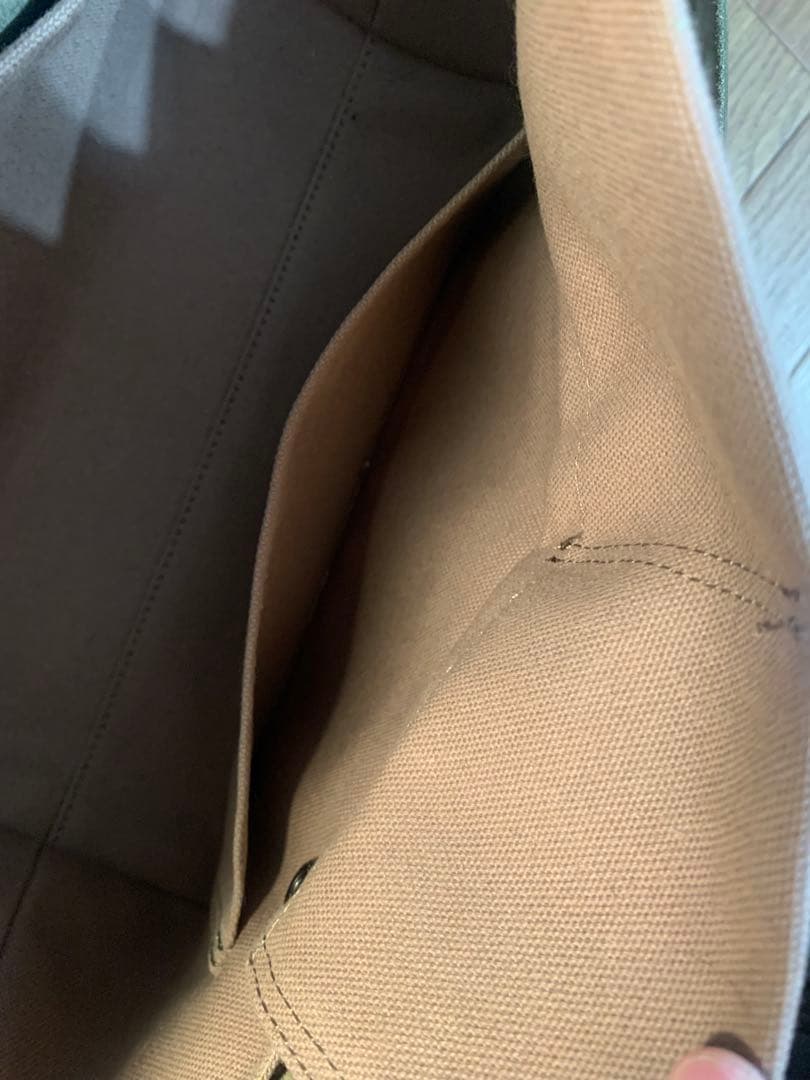 uni&co レザーメッセンジャーバッグ 深緑 カーキ ユニアンドコー ②