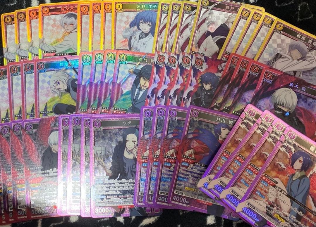 ユニアリ東京喰種SR以下4コン＋スタデプロモ各4枚＋スタデ二箱(プロモ開封済み)