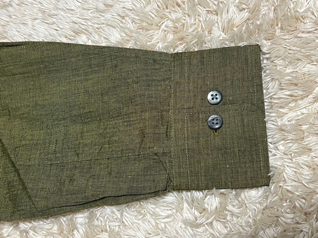 未使用品 Yohji Yamamoto A.A.R L ドレスシャツ カーキ