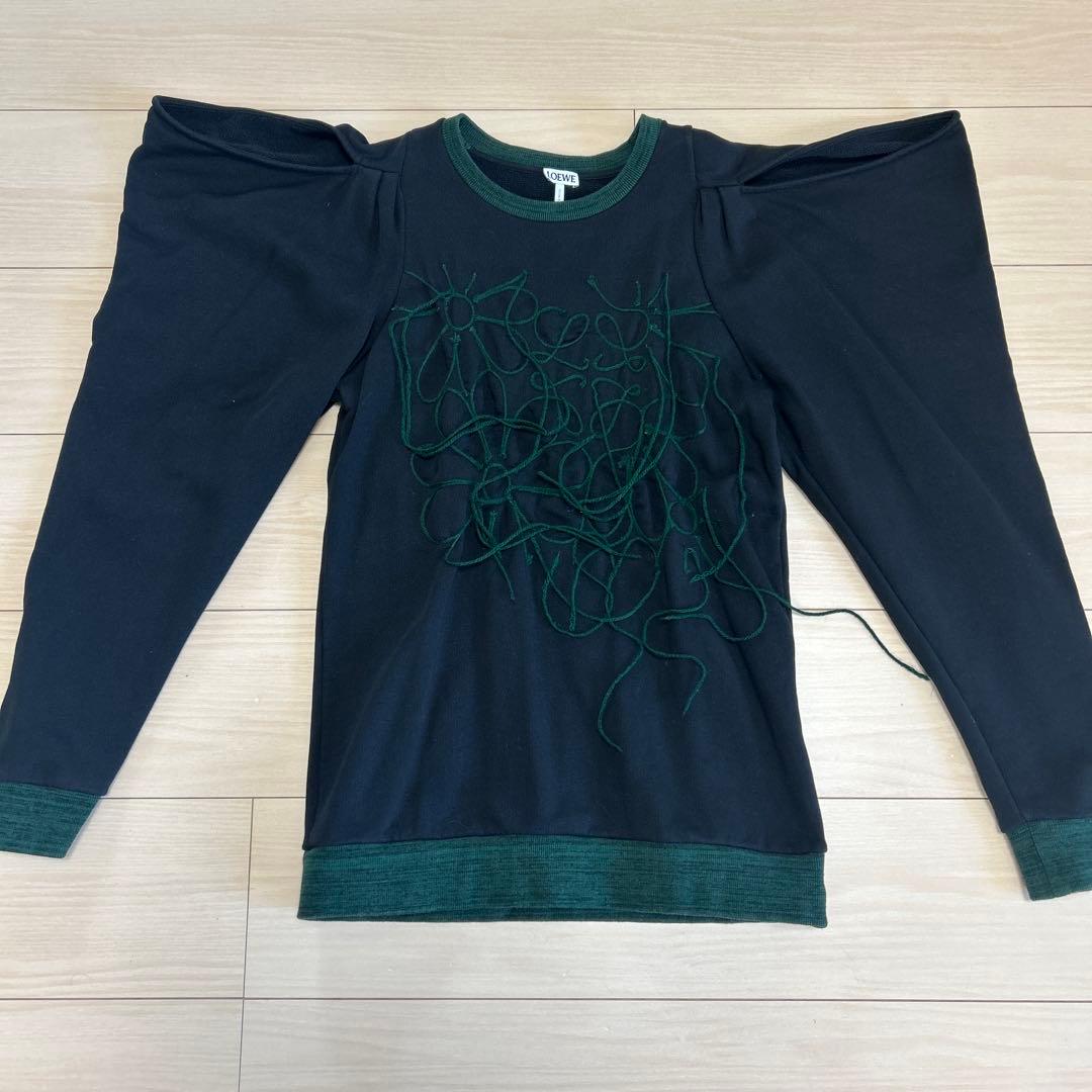 LOEWE 刺繍入りトップス XS ブラック/グリーン