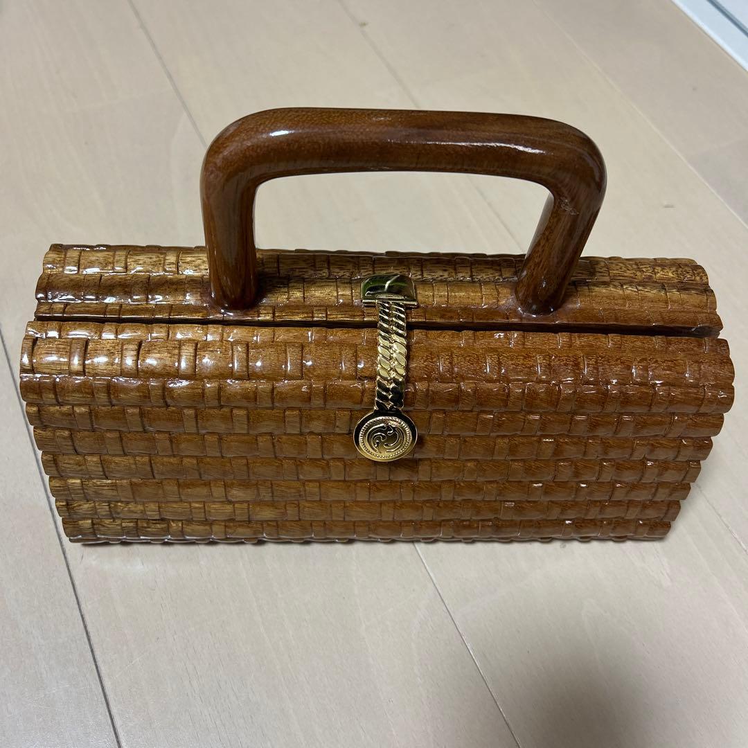 ティミーウッズ　木製ハンドバッグ