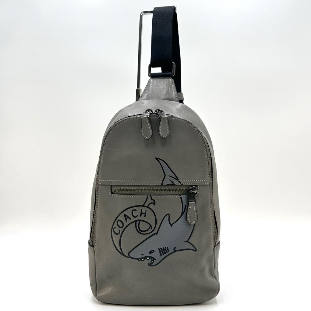 COACH コーチ シャーク サメ ボディバッグ スリングバッグ シルバー金具