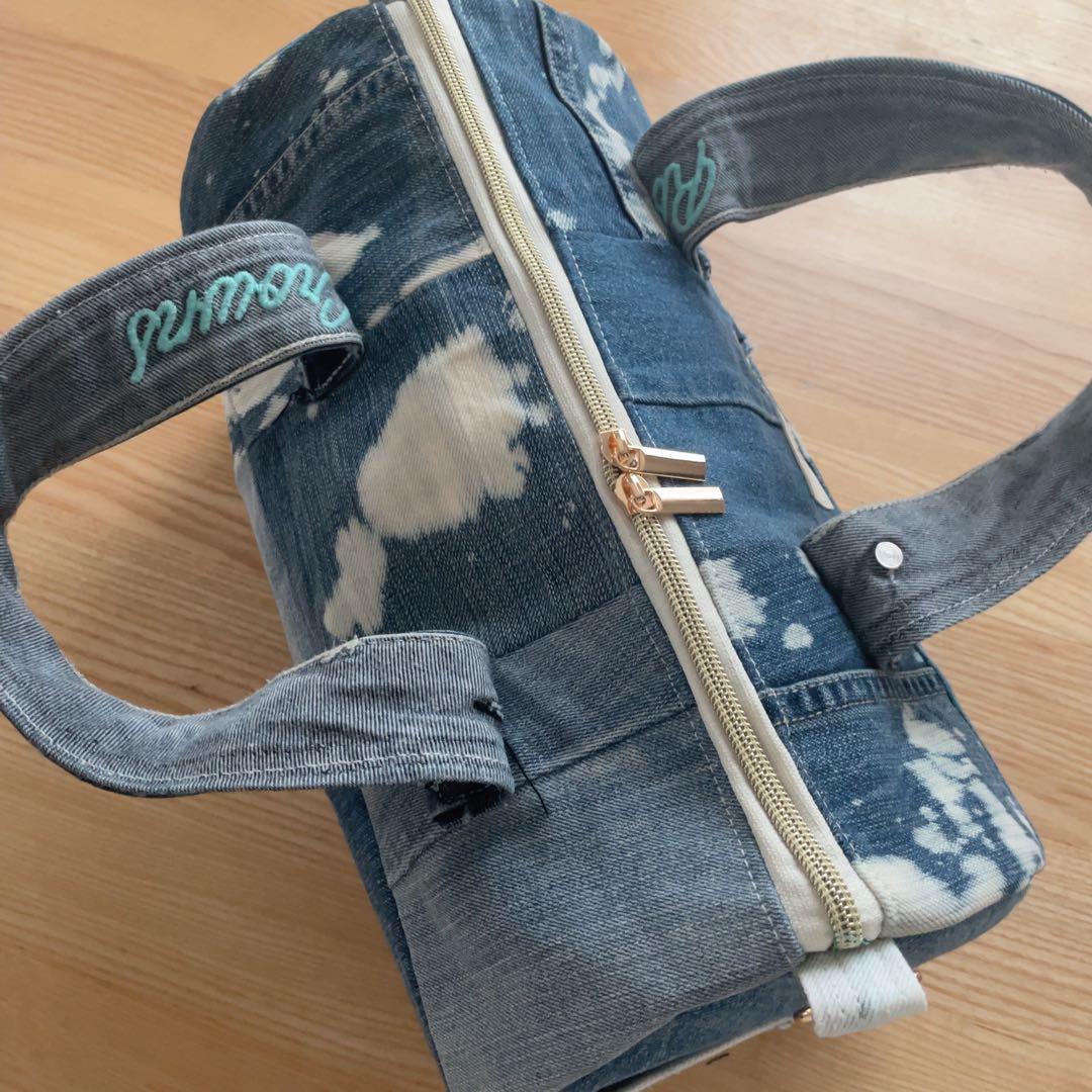 K.121さま専用 デニムリメイク ドラム型バッグ