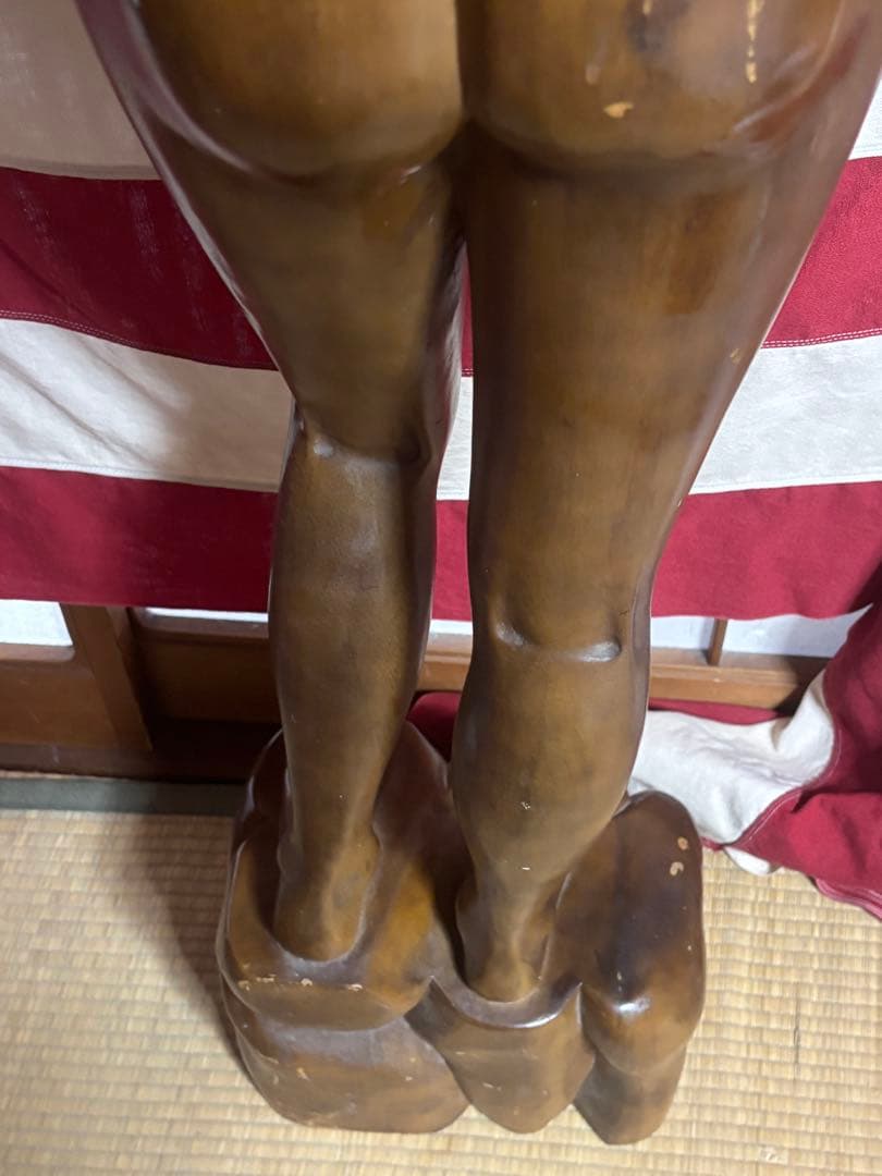 ビンテージ6070s頃等身大木彫りセクシーエロ女体レアは美人はプレイボーイ