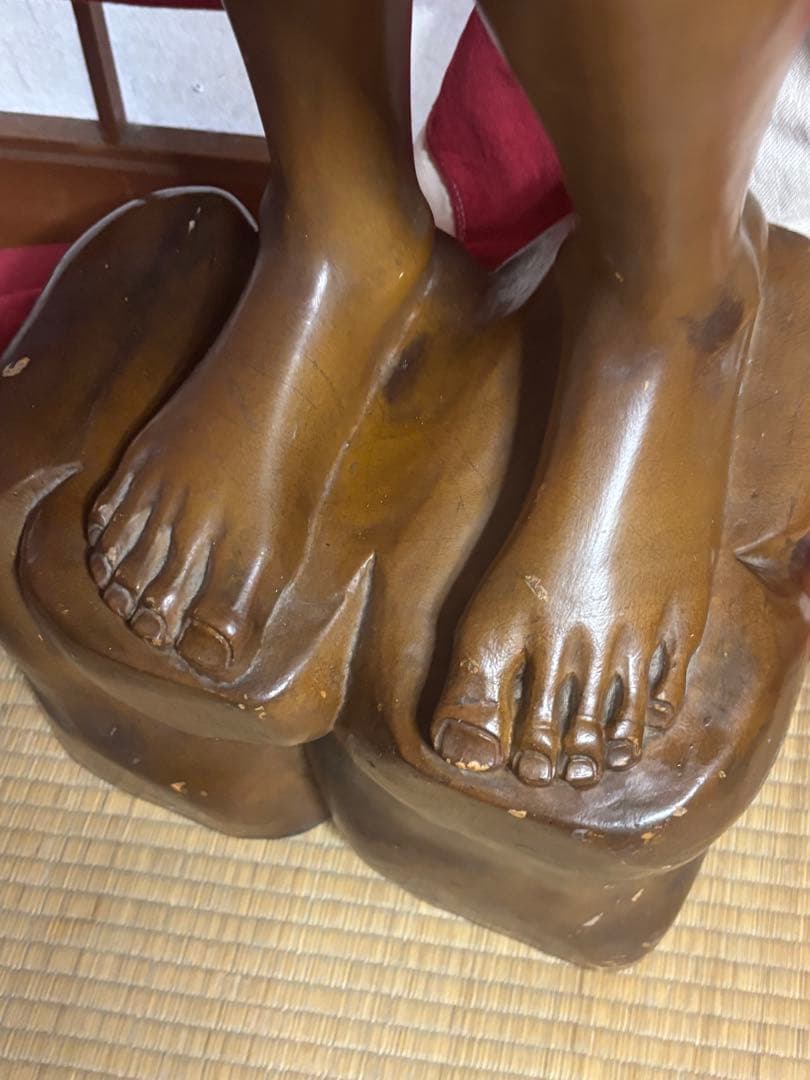 ビンテージ6070s頃等身大木彫りセクシーエロ女体レアは美人はプレイボーイ