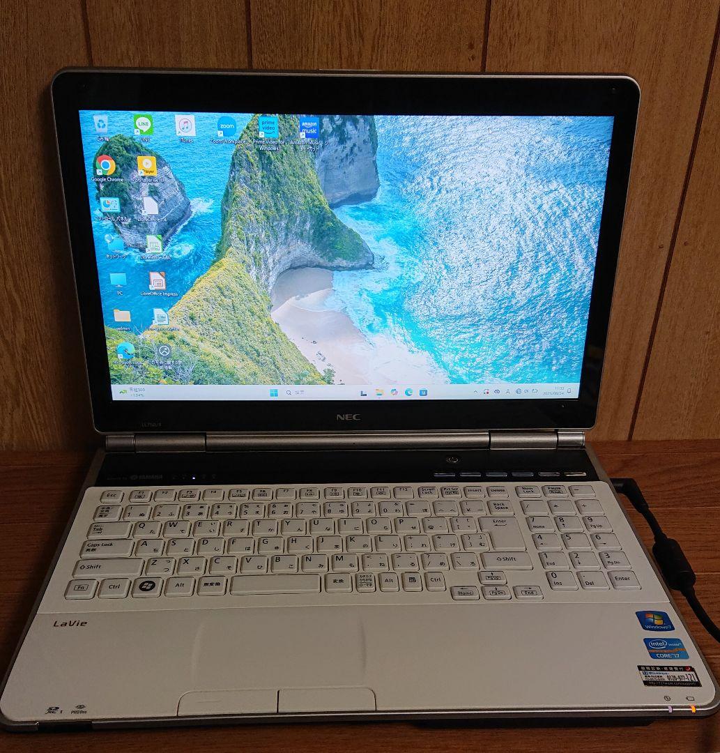 ノートパソコンWindows11　i7オフィス　SSD240GB　Blu-ray