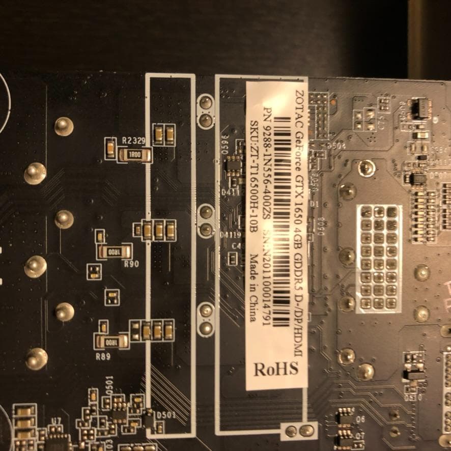 ジャンク品 ZOTAC GeForce GTX 1650 LP 4GB