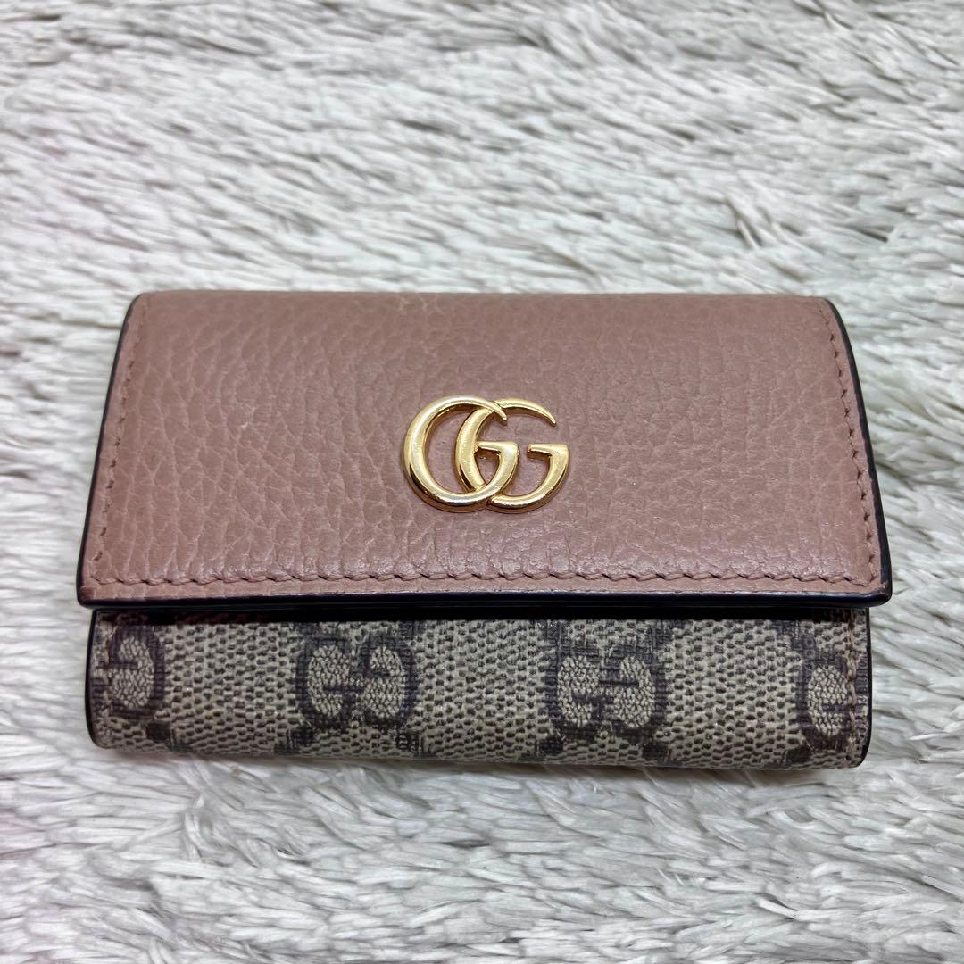 美品✨GUCCI 6連キーケース マーモント GGスプリーム GG柄