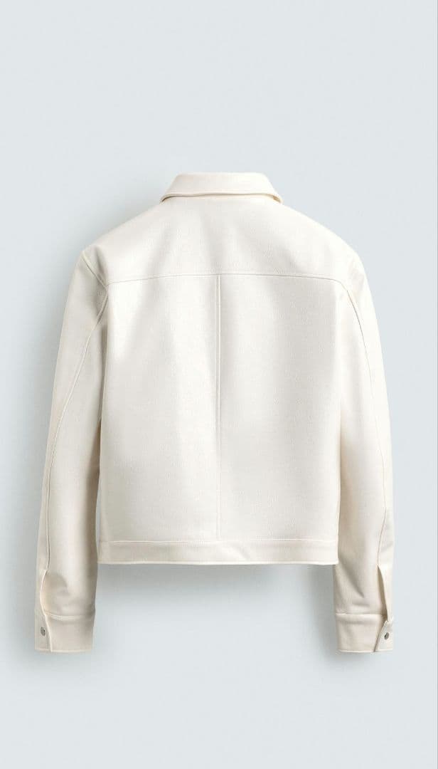 zara　ホワイトレザージャケット　完売品