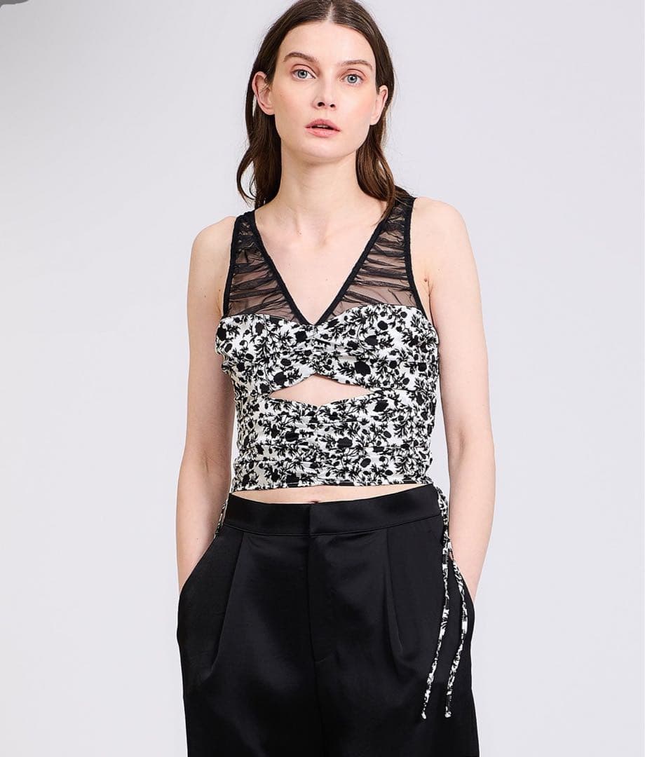 Fetico フラワープリントトップス
