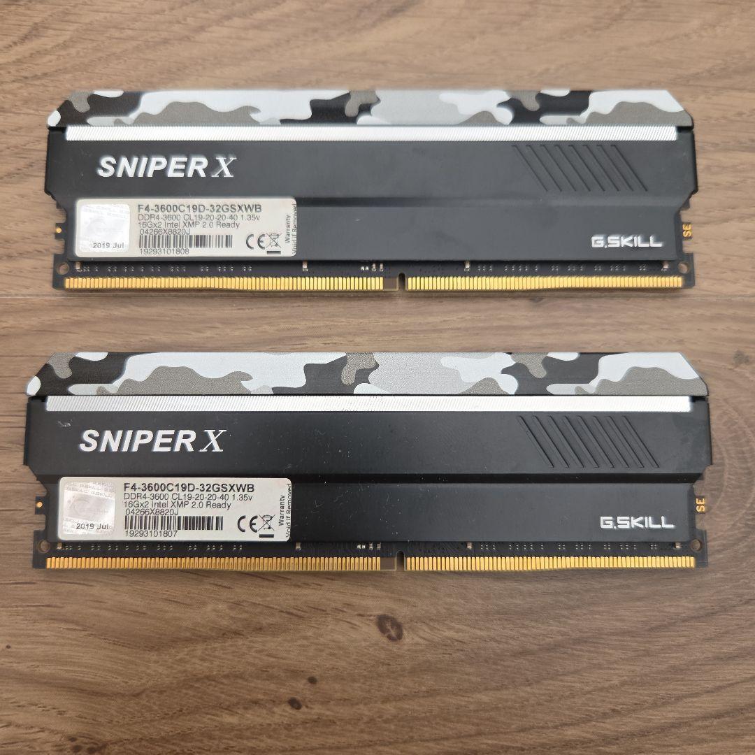 G.SKILL 32GB DDR4 3600MHz 16GBx2 動作品