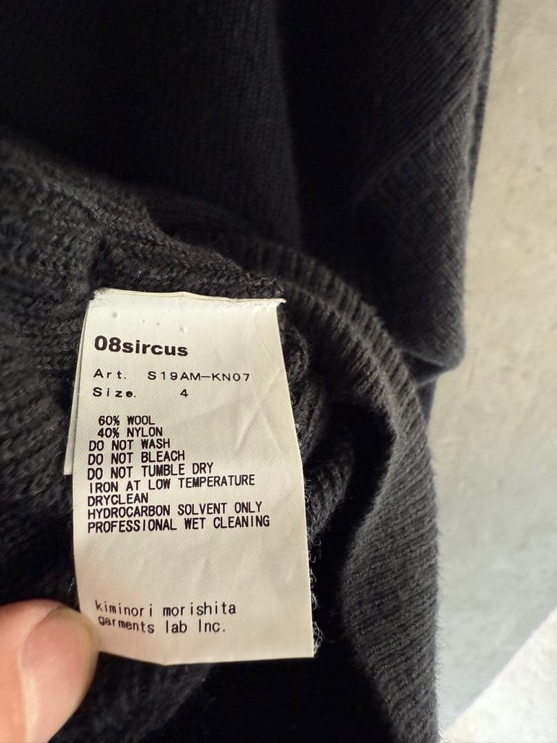 トップス 08 sircus 19AW RIDGE CREW NECK SWEATER