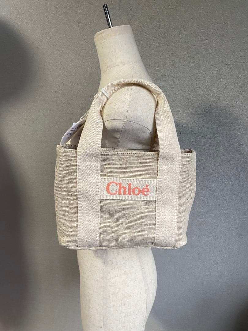 き*こ様 大人OK Chloé ベージュ キャンバス ショルダーバッグ