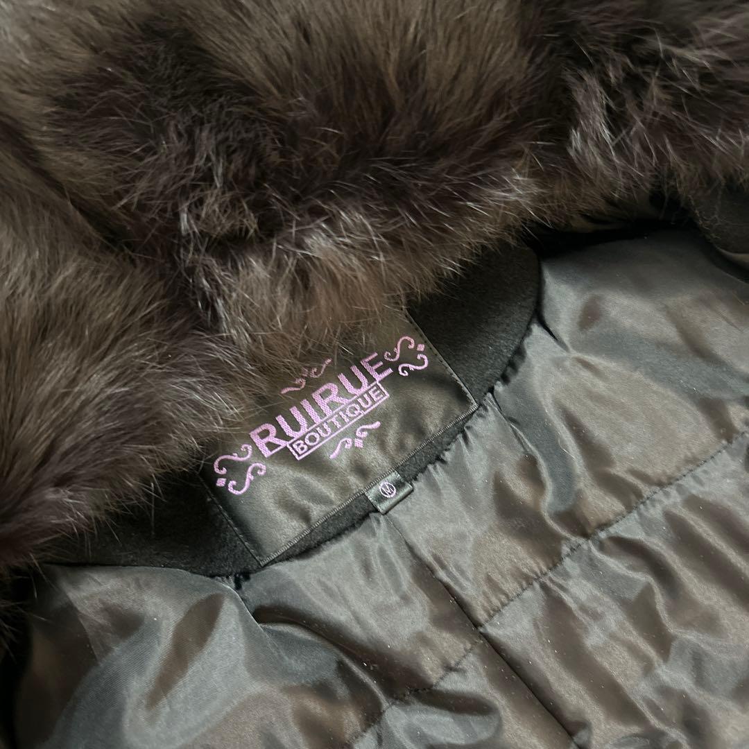 完売色　RUIRUE BOUTIQUE ラビットファーミドルダッフルコート