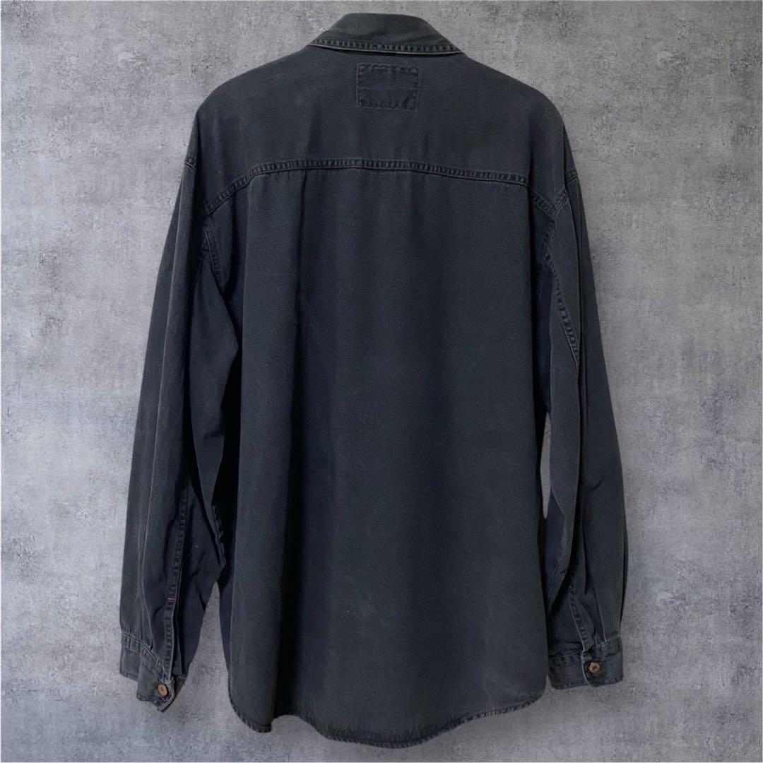 【90's】Levi's リーバイス　ブラック デニムシャツ　ハルキの古着