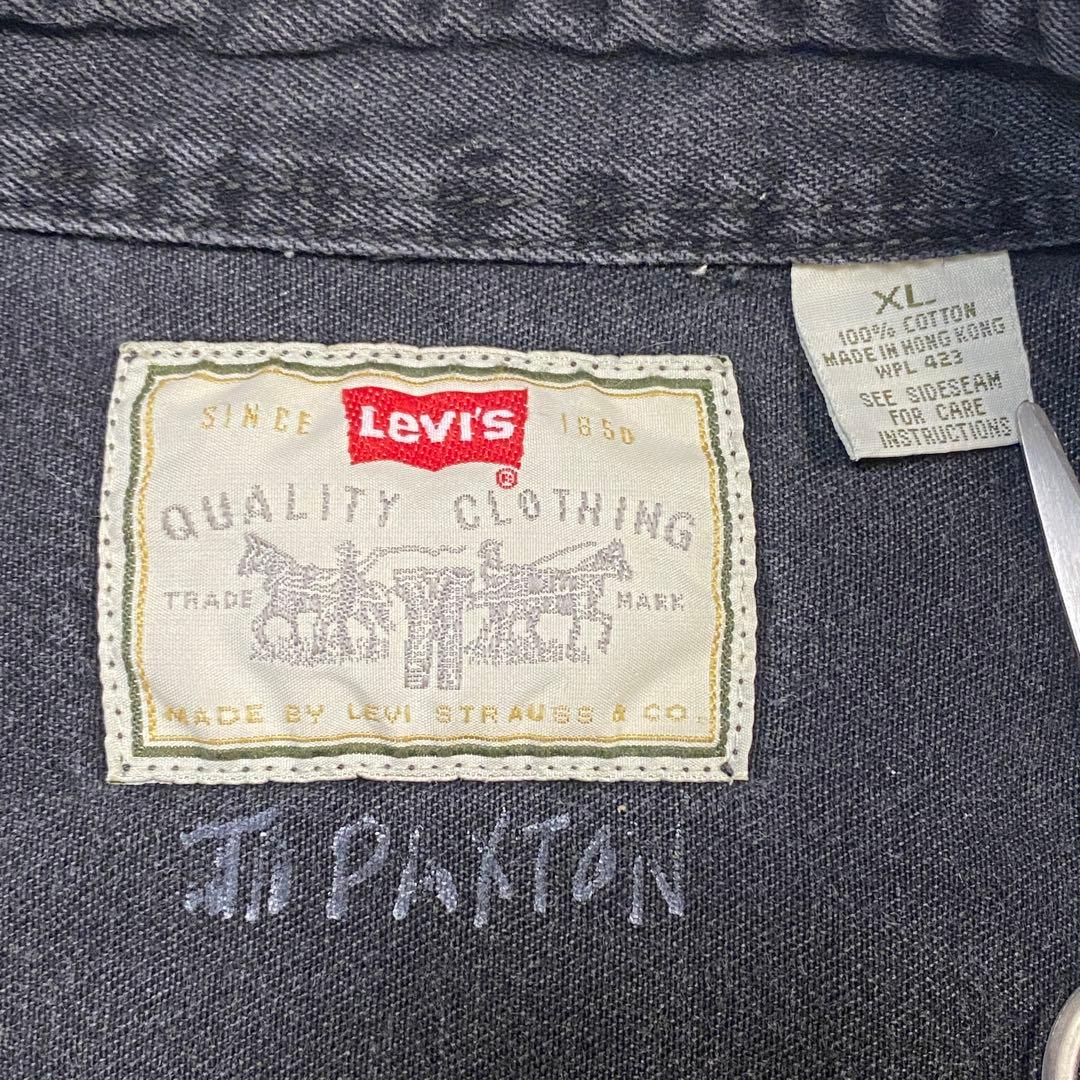 【90's】Levi's リーバイス　ブラック デニムシャツ　ハルキの古着