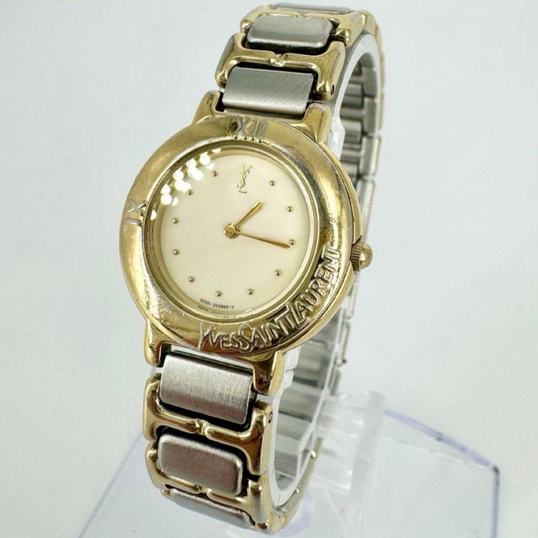 【新品電池】YVESSAINTLAURENT コンビ レディース 腕時計