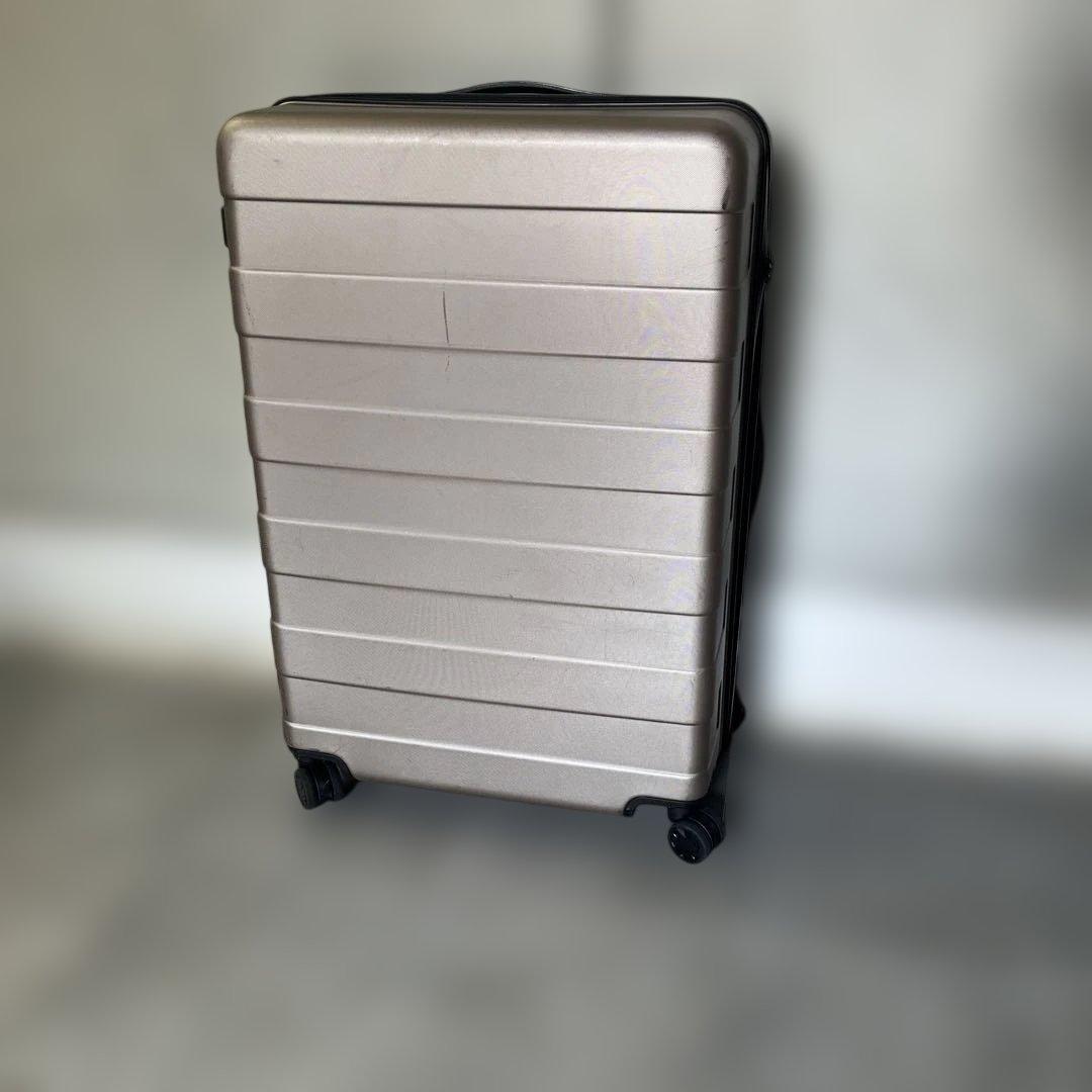 【難あり】無印良品シャンパンカラー　ハードシェル 大型キャリーカート104L