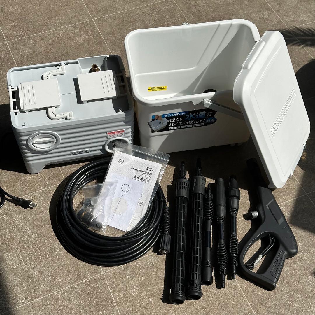 【アイリスオーヤマ】 高圧洗浄機セット ※専用デッキブラシ付き