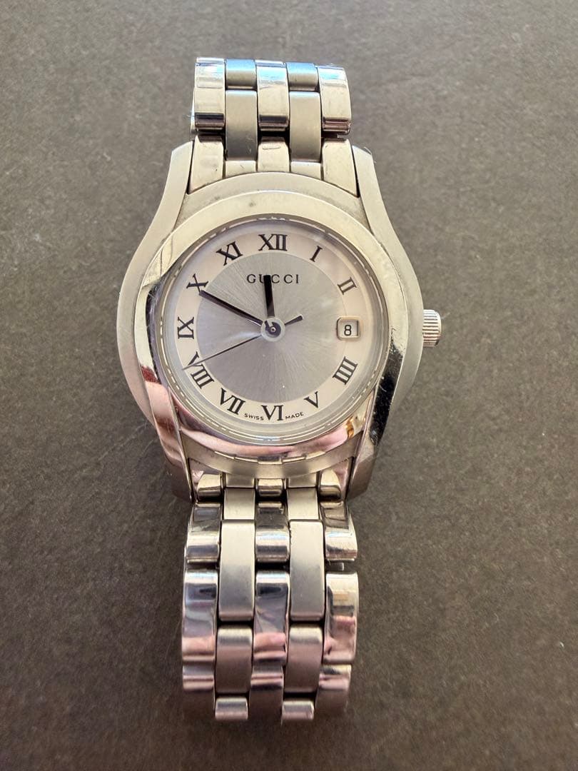 グッチ SS 5500L デイト クォーツ レディース 腕時計