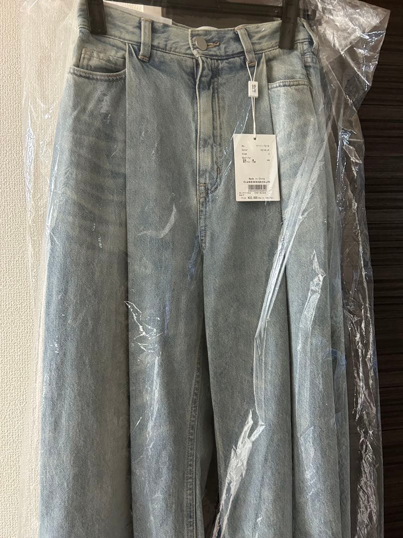 SuzuHirose×CLANE TUCK WIDE DENIM PANTS美品