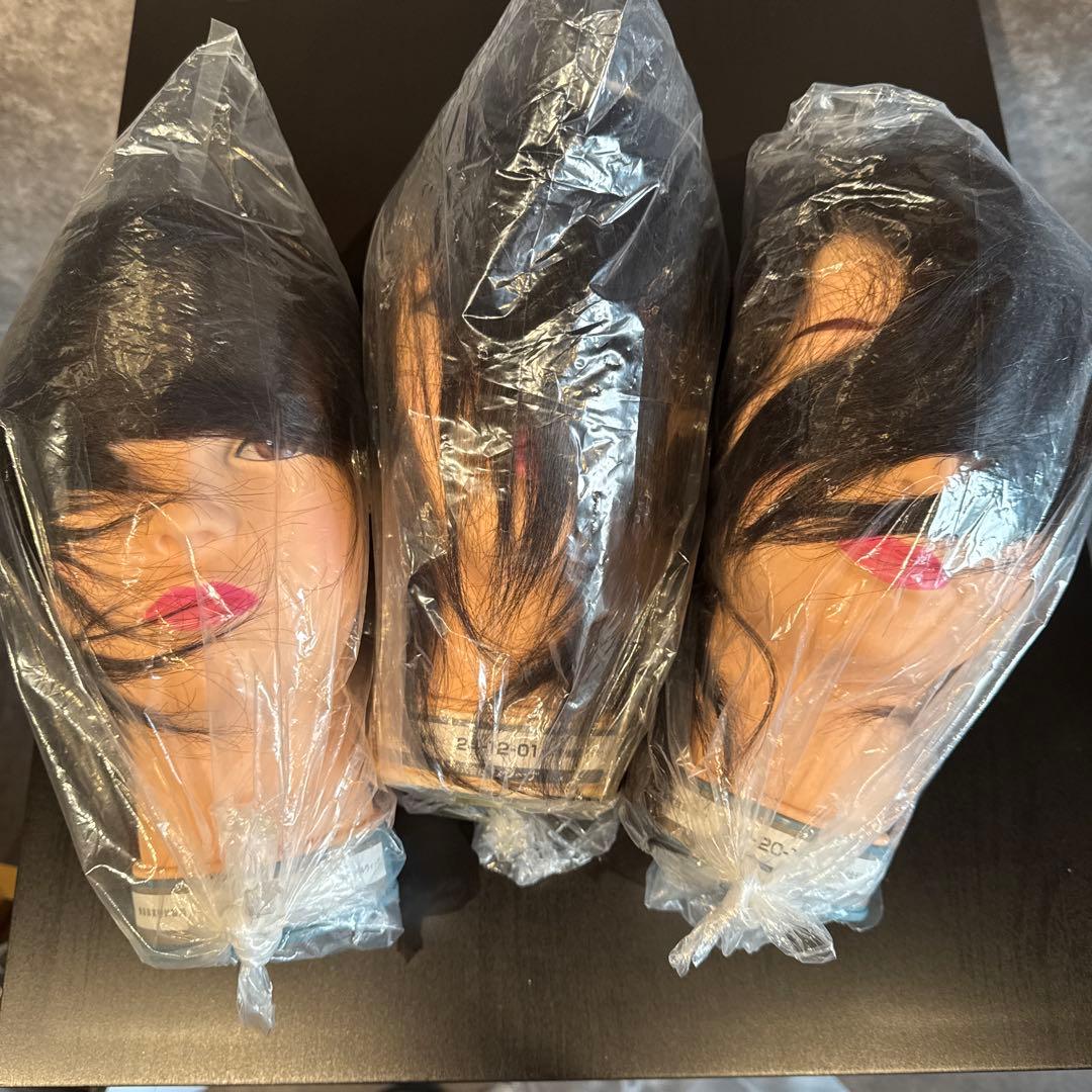 ４体セット 美容師実技試験用ウィッグ ３体 練習用１体 計４体