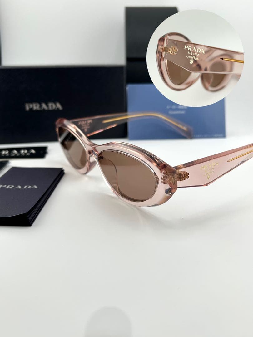 ✨極上美品・付属品完備✨　プラダ　サングラス　シンボルロゴ　キャットアイ　Y2K