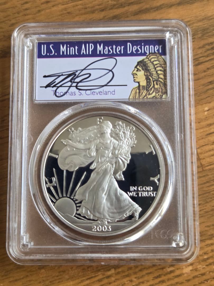 (PR69 DCAM)アメリカ合衆国　シルバー イーグル銀貨　2003 W