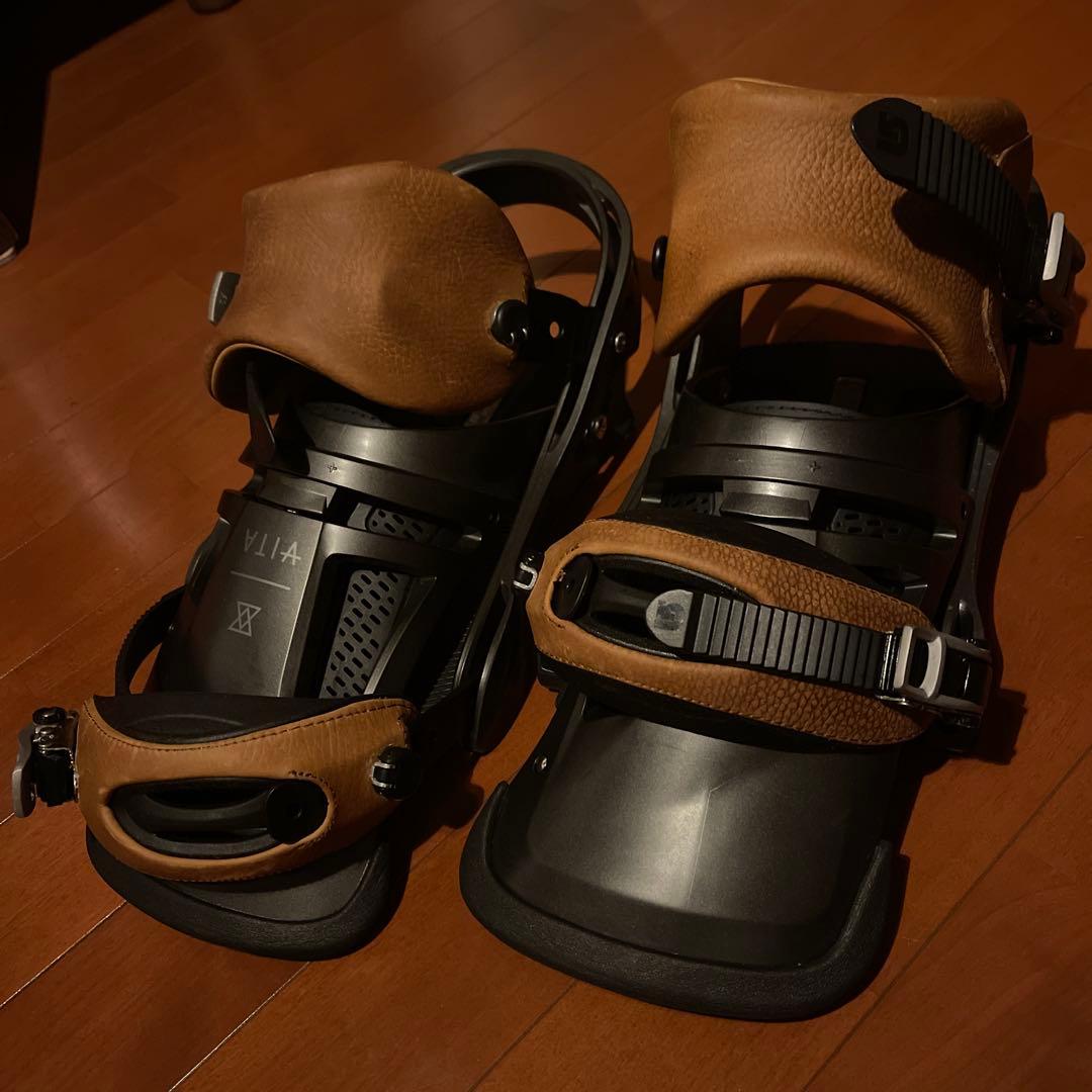 【値下げしました‼︎】バートンブラウンレザー　ビンディング スノーボード用