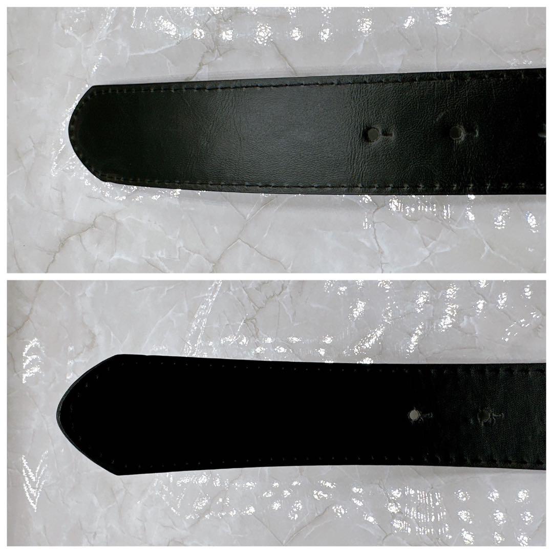 美品 ブルガリ ビーゼロワン ロゴマニアサークル ベルト シルバー金具 ブラック