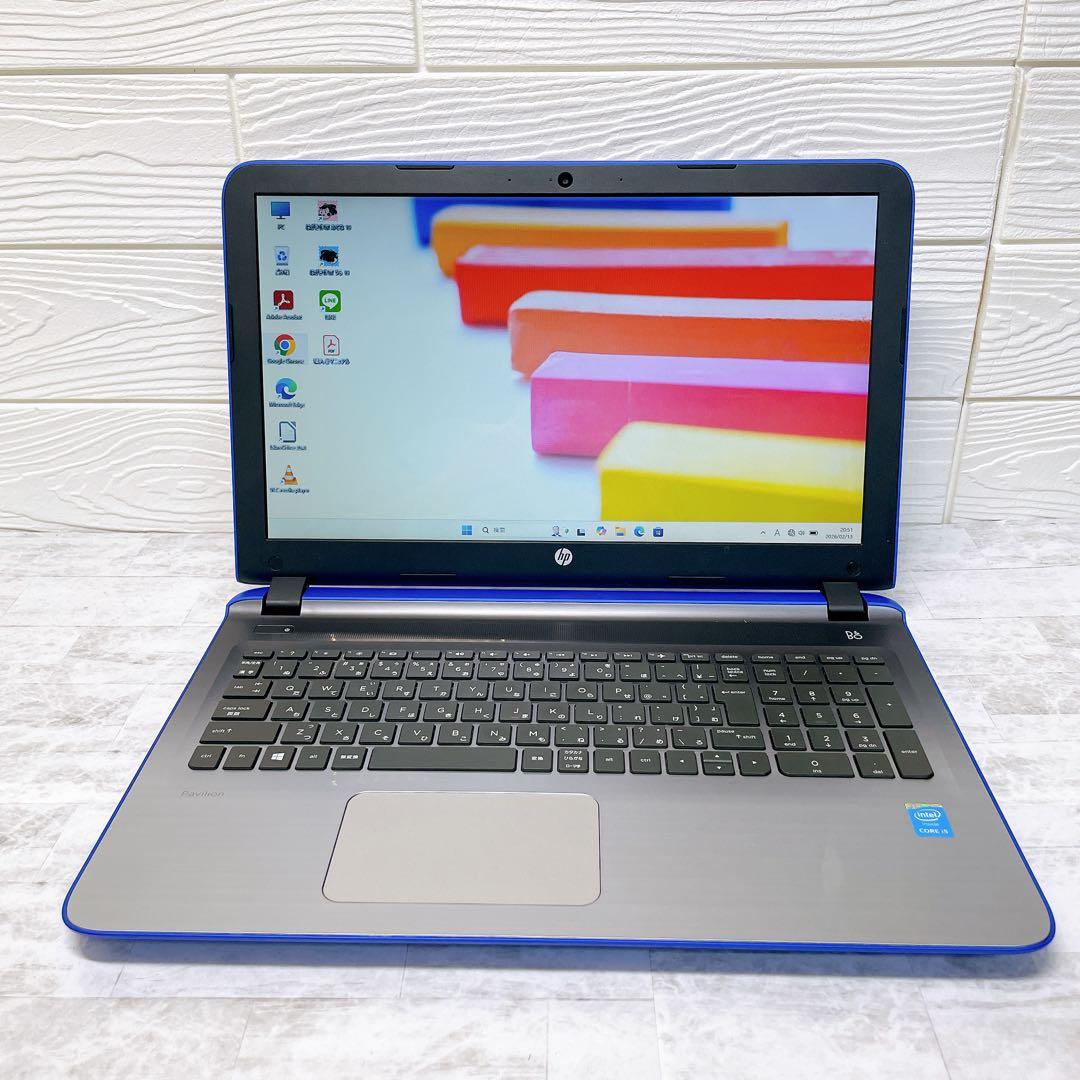 おしゃれブルー✨爆速SSD✨ノートパソコン✨Windows11 カメラ DVD