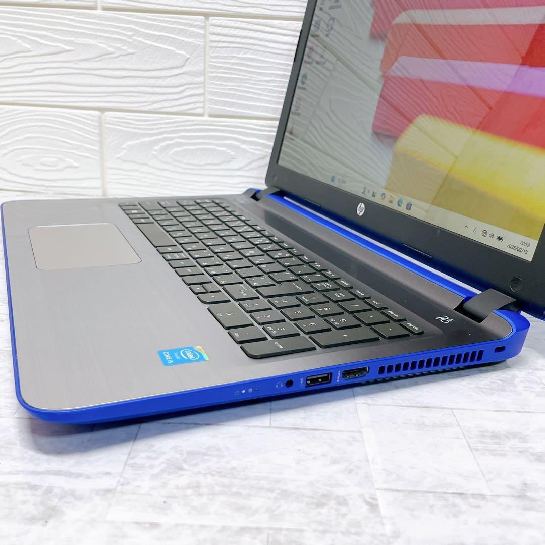 おしゃれブルー✨爆速SSD✨ノートパソコン✨Windows11 カメラ DVD