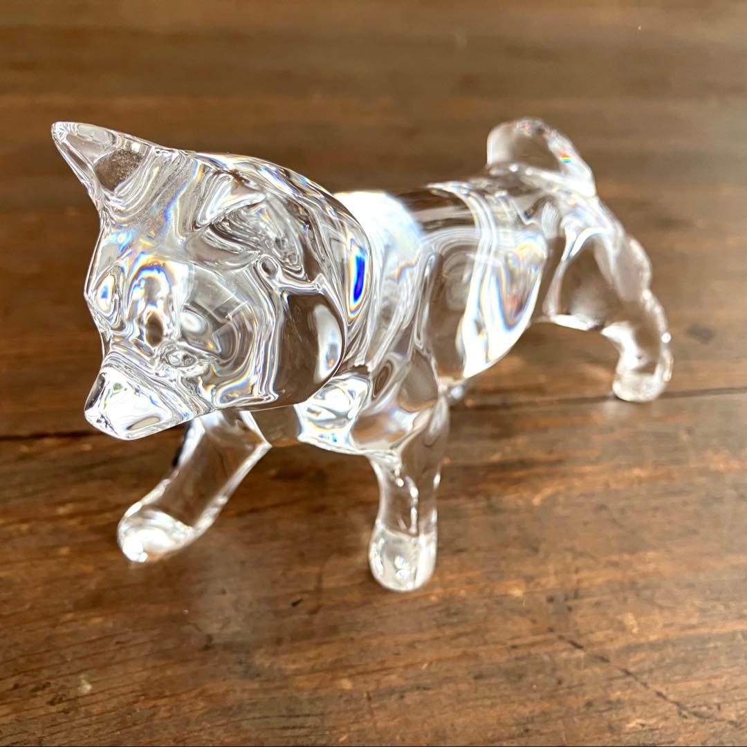 バカラ 柴犬 イヌ 戌 置物 クリスタル オブジェ オーナメント Dog