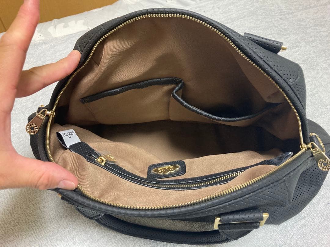 新品　ムータマリン　パイル8 ブラック　ボストンバッグ