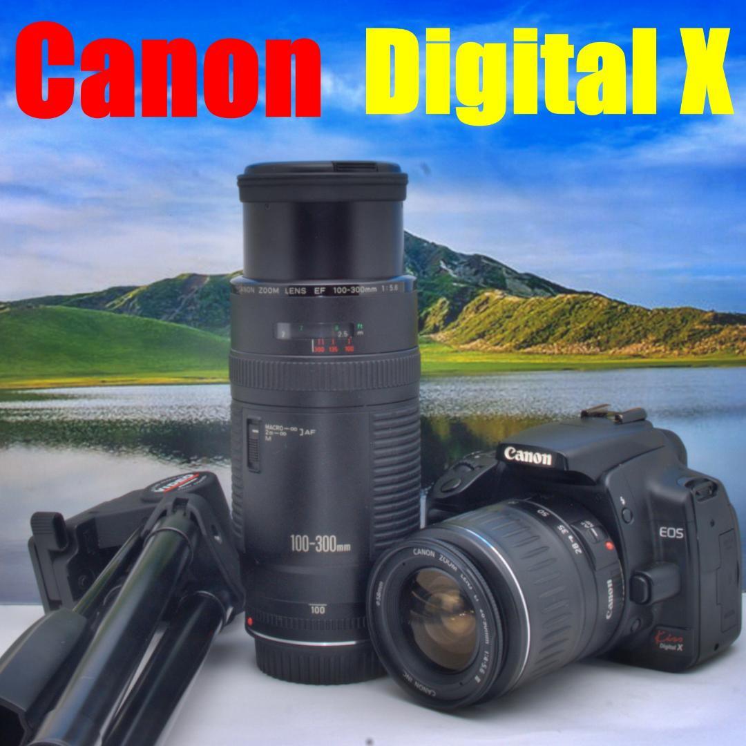 Canon EOS Kiss Digital X 初心者簡単　望遠レンズ 三脚付