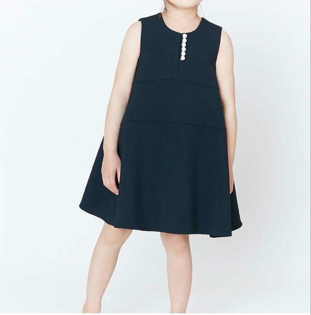 ヨーコチャン プチ　yoko chan petit パールドレス ネイビー L