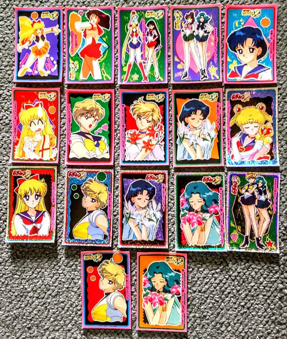 SailorMoonCardセーラームーン トレーディングカードシール17枚