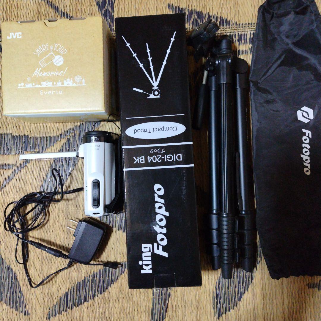 JVC DIGI-204 BK ビデオカメラと三脚セット