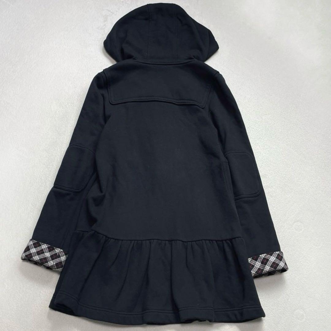 バーバリーブルーレーベル ダッフルコート 38 裏起毛スエット ホースロゴ刺繍
