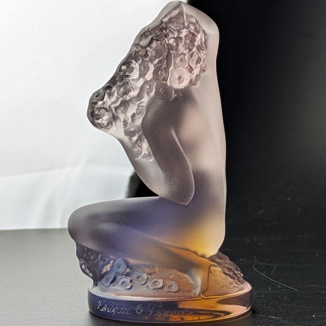 ラリック フロレアル オパルセント ラベンダーフロスト裸婦像ヴィンテージ仏製美品