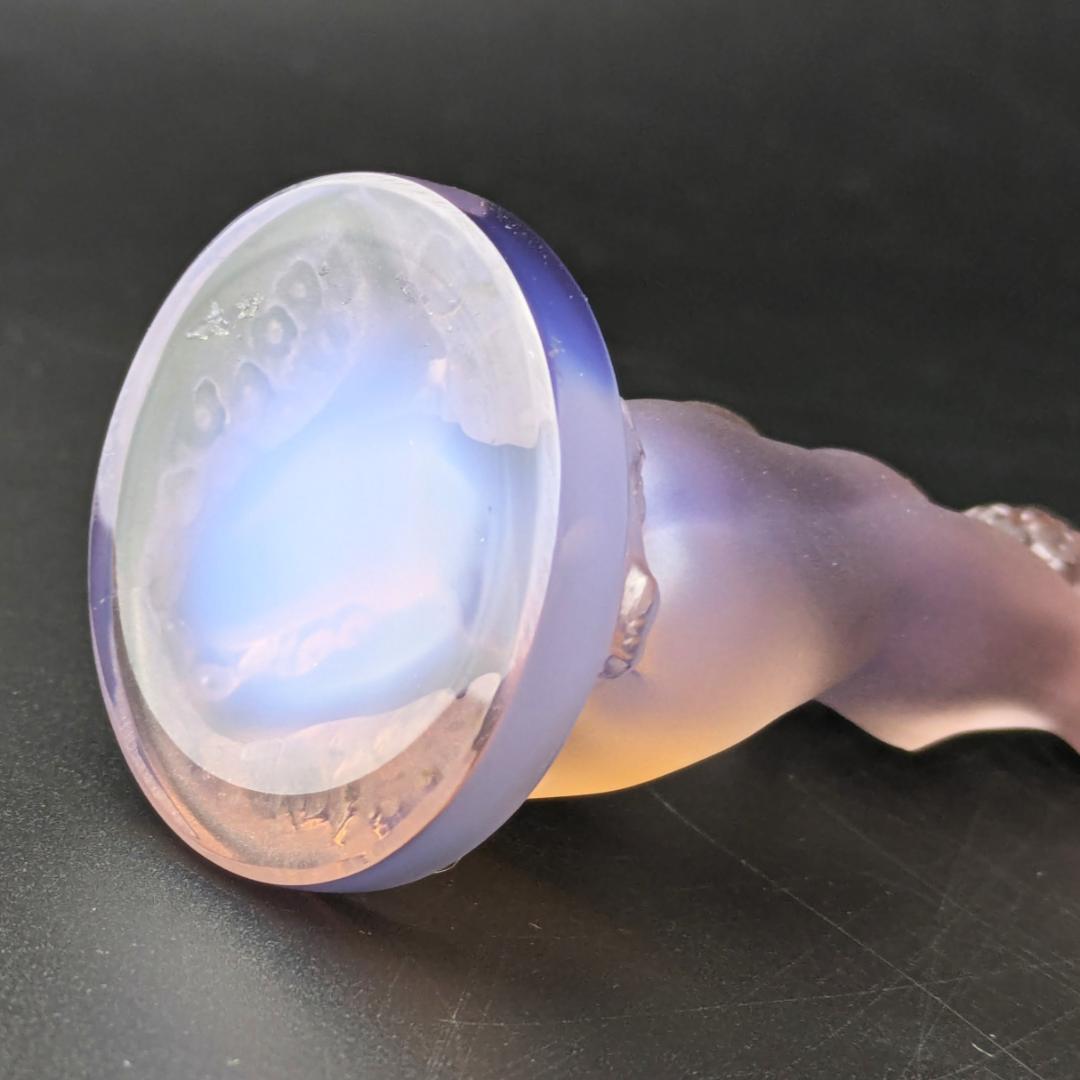 ラリック フロレアル オパルセント ラベンダーフロスト裸婦像ヴィンテージ仏製美品